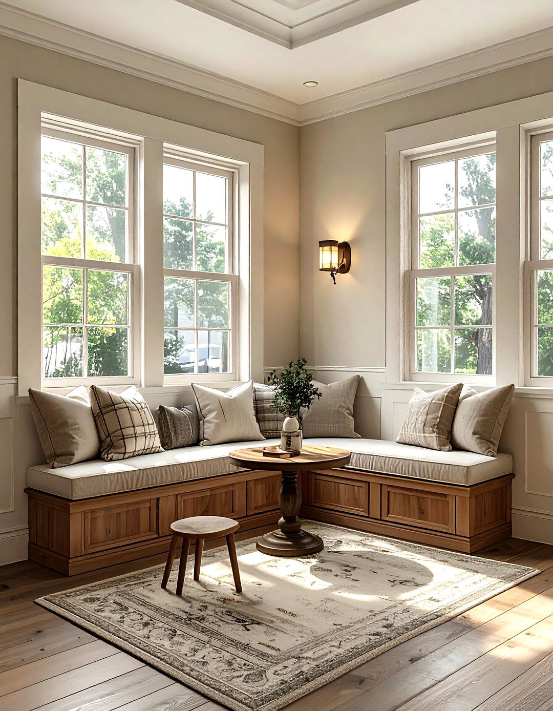 Corner breakfast nook - 30 kitchen dining table ideas