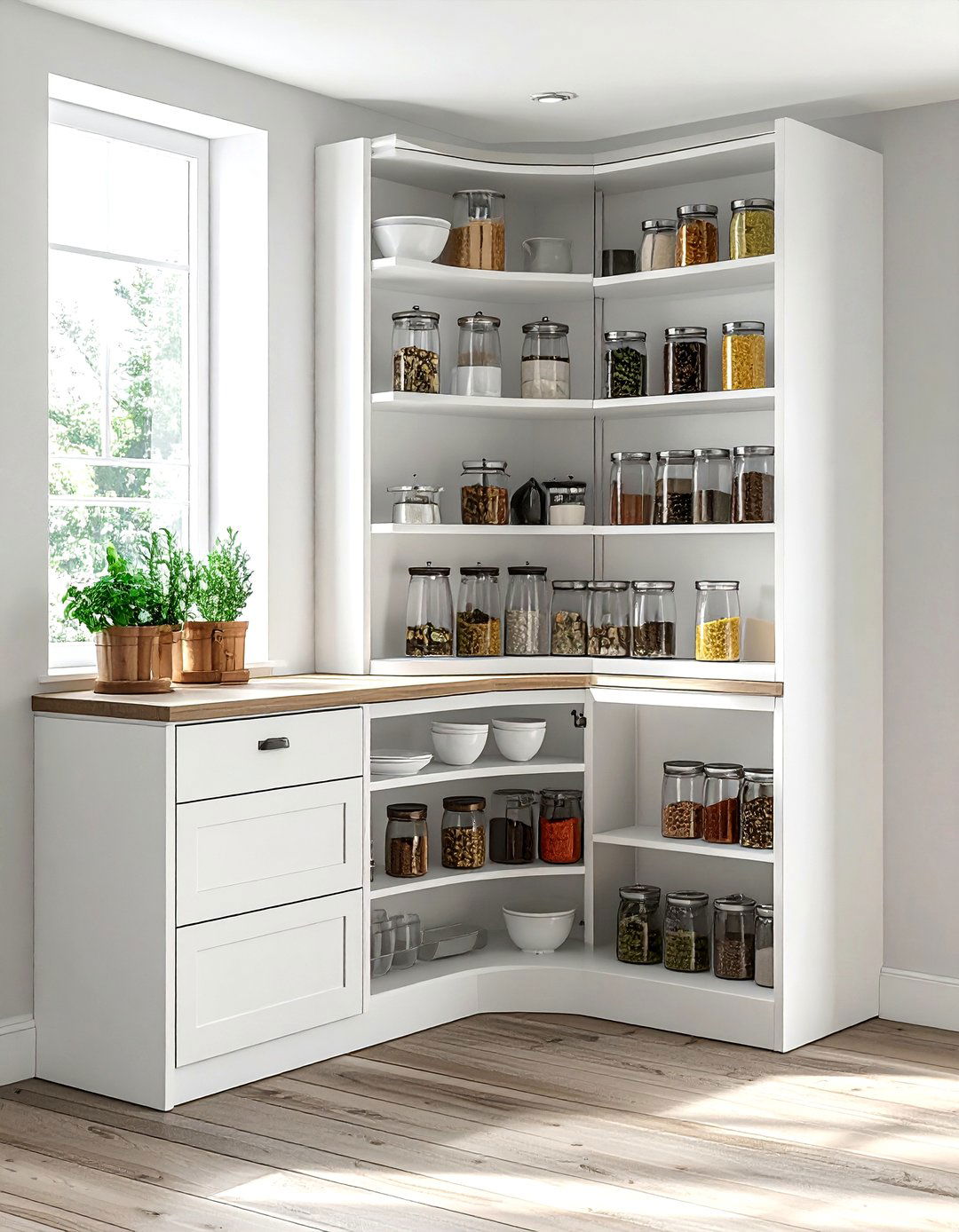 Corner cabinet carousel - 30 Home Depot kitchen ideas