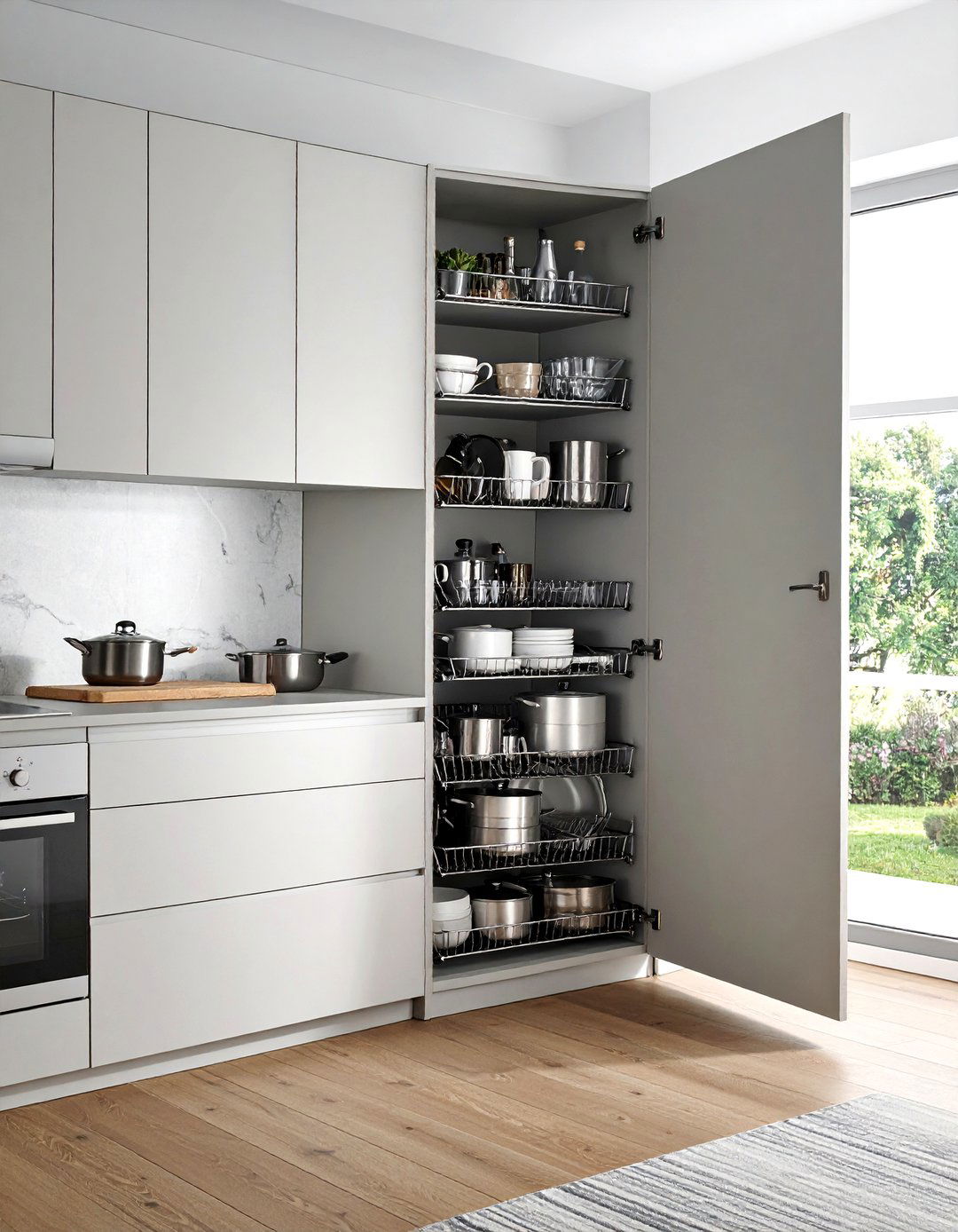 Corner cabinet lazy susan - 30 custom kitchen ideas