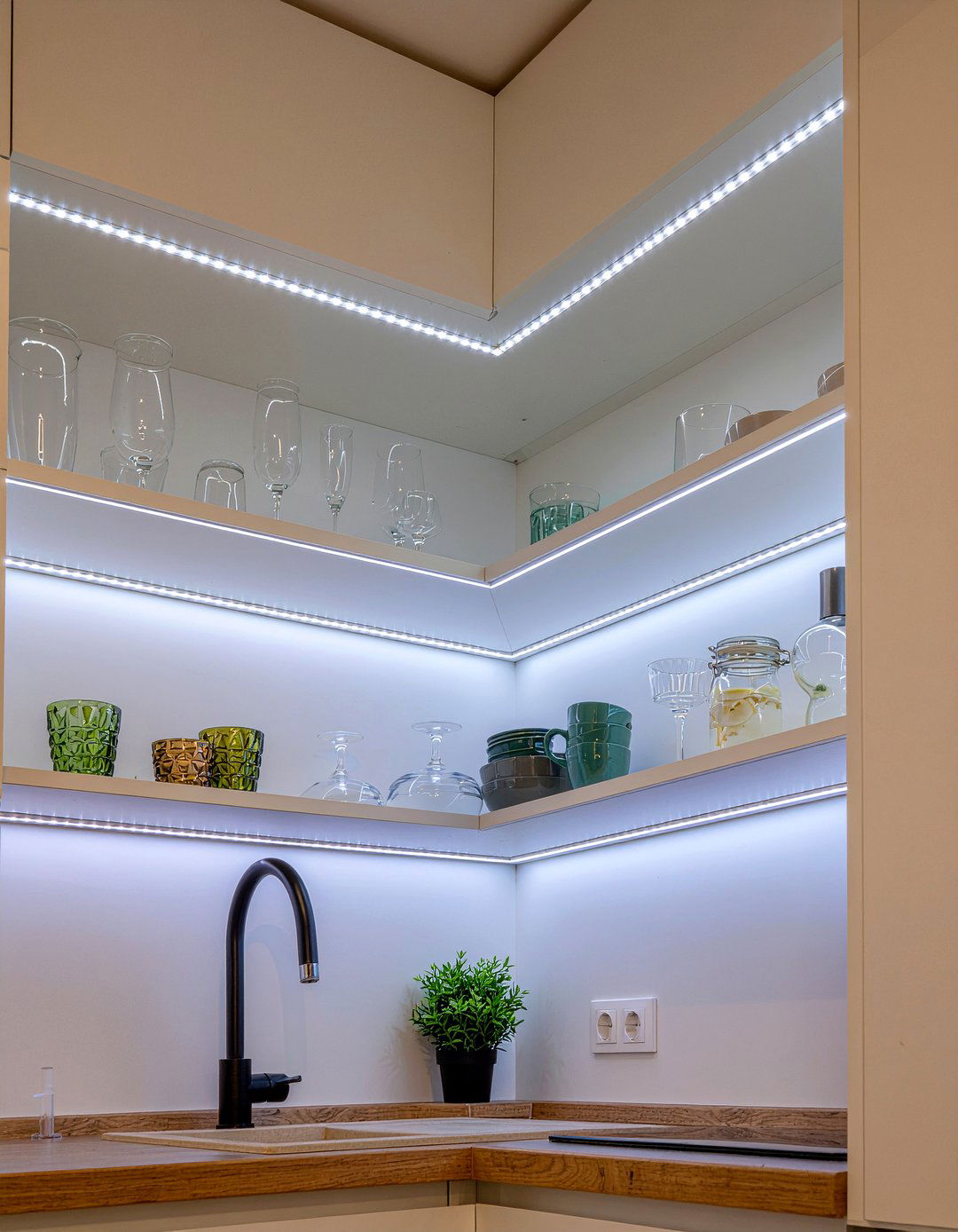 Corner cabinet lighting - 30 blind corner cabinet kitchen ideas