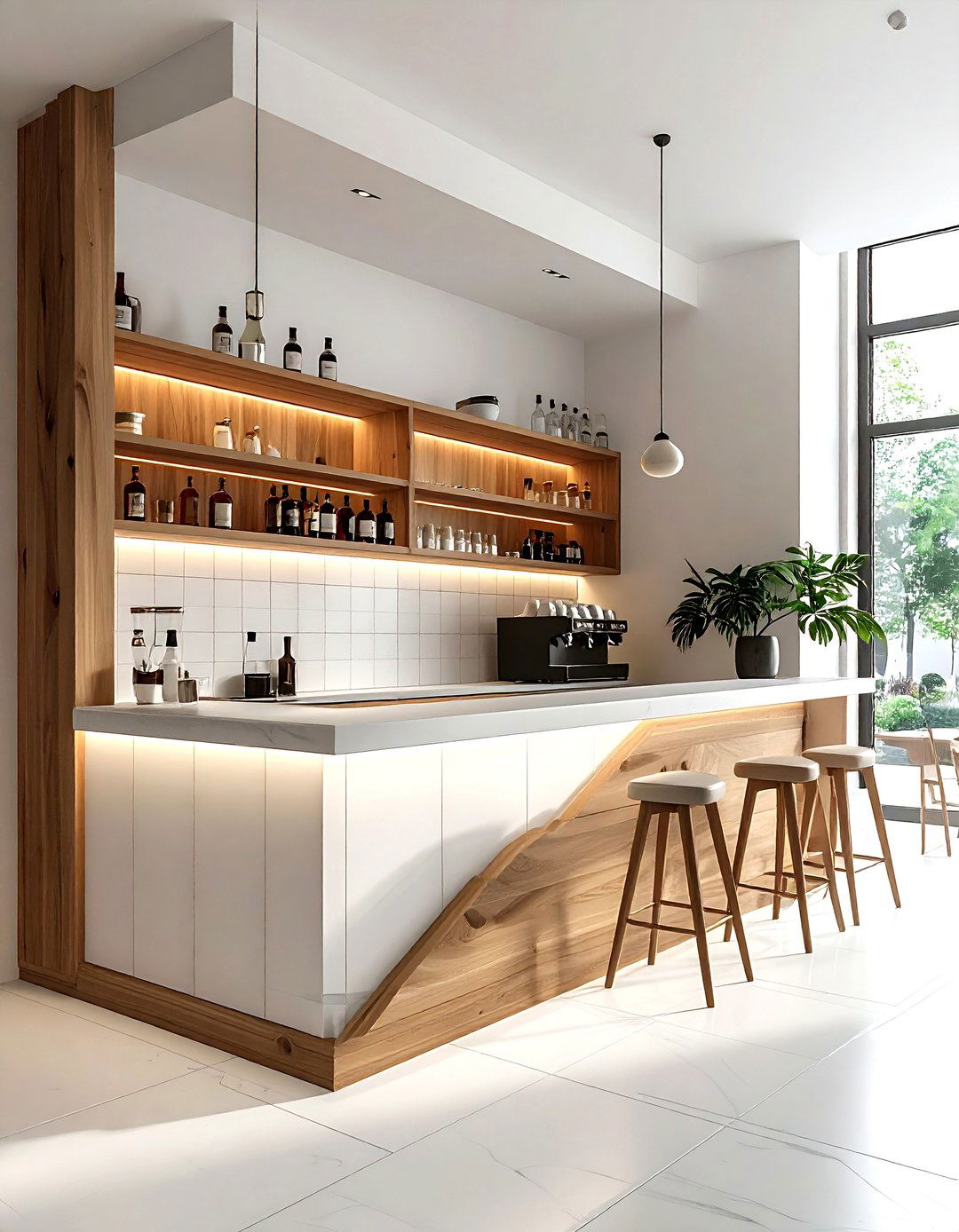 Corner coffee bar - 30 kitchen coffee bar ideas