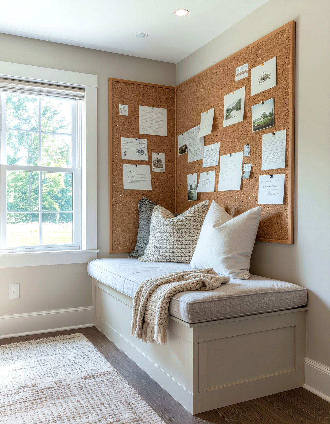 Corner cork board - 30 bedroom cork boards