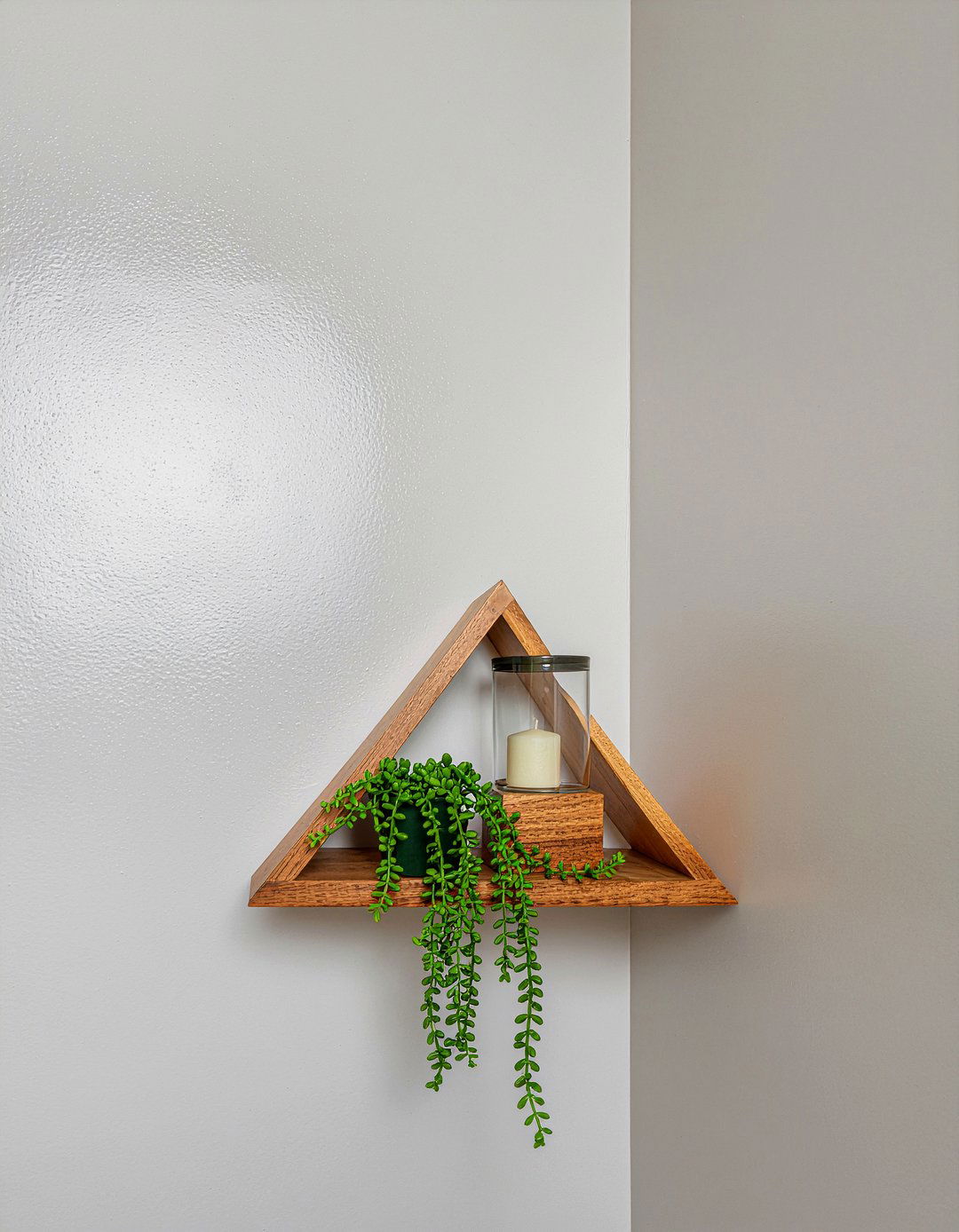 Corner display shelf - 30 bedroom hallway ideas