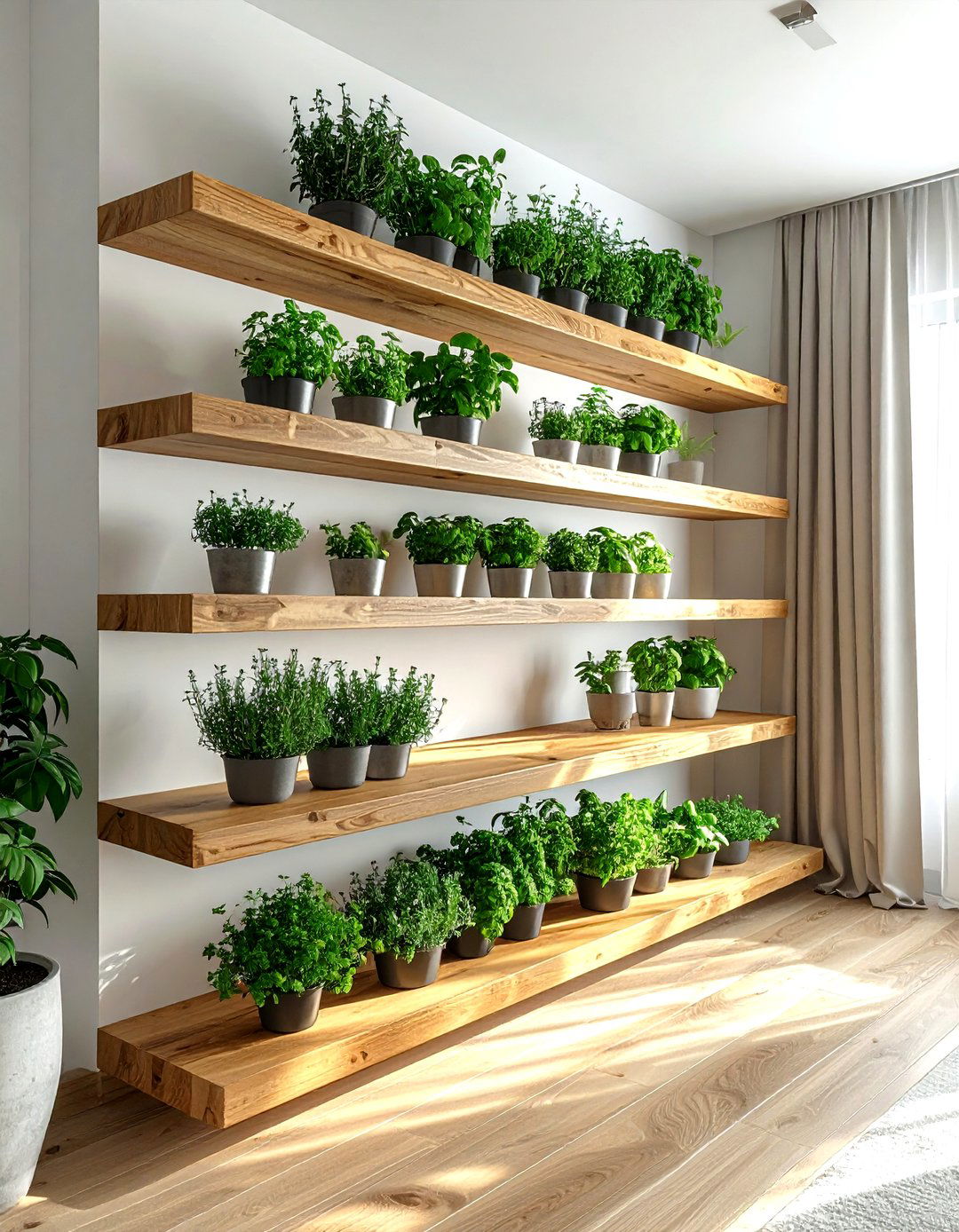 Corner floating shelf - 30 dining room wall shelving ideas