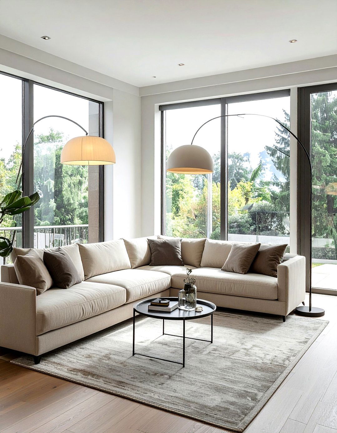 Corner floor lamps - 30 decor symmetry ideas