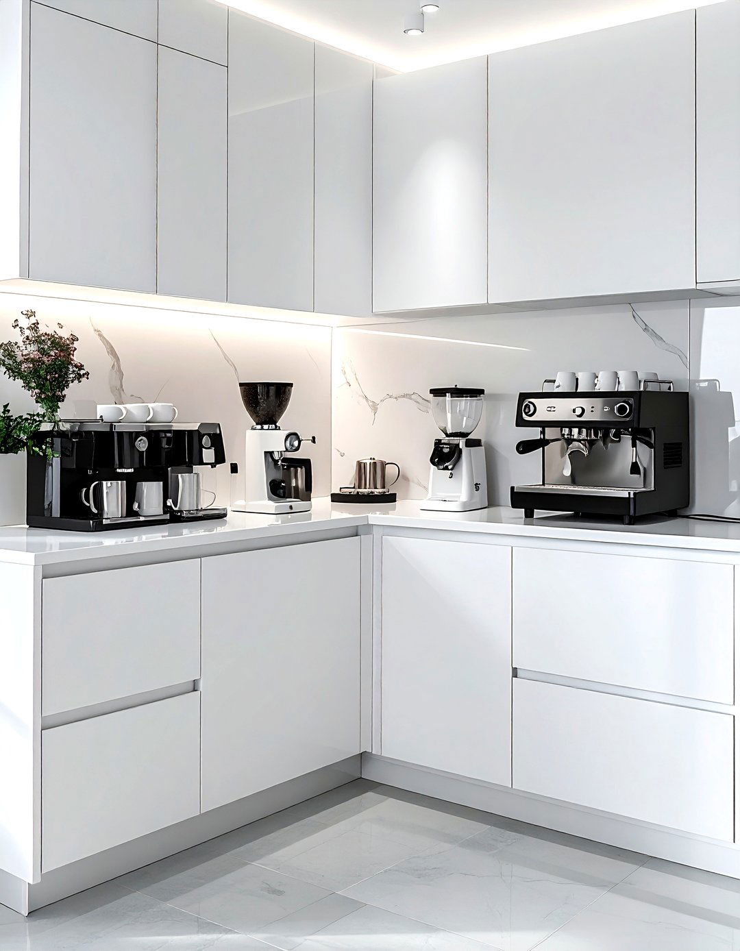 Corner kitchen coffee station - 30 coffee bar kitchen ideas