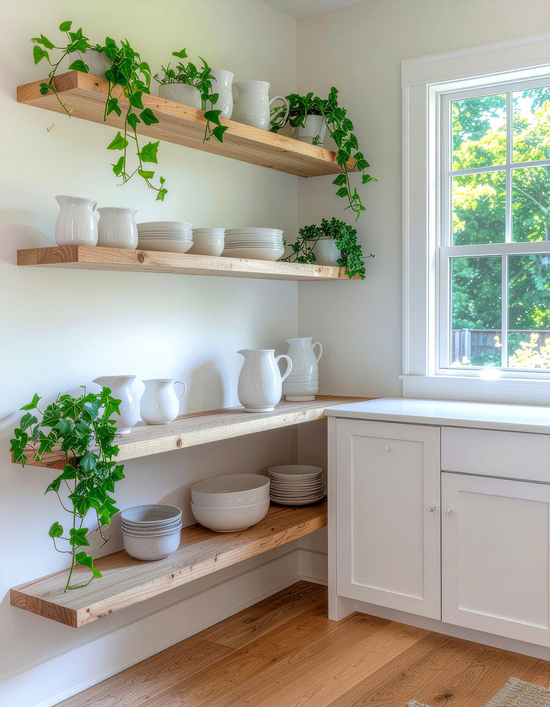 Corner kitchen shelving - 30 kitchen display ideas