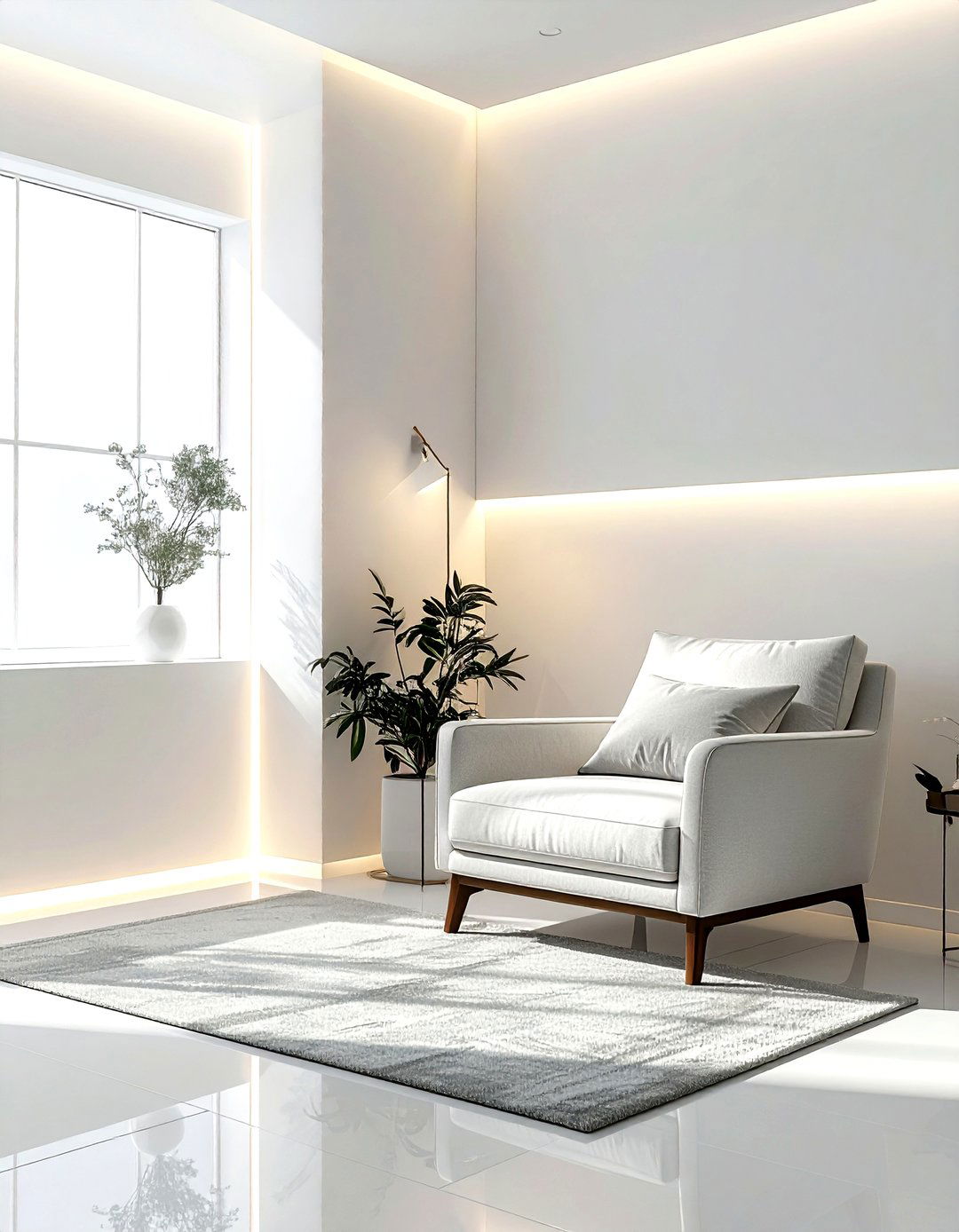 Corner led lamp - 30 living room LED lighting ideas