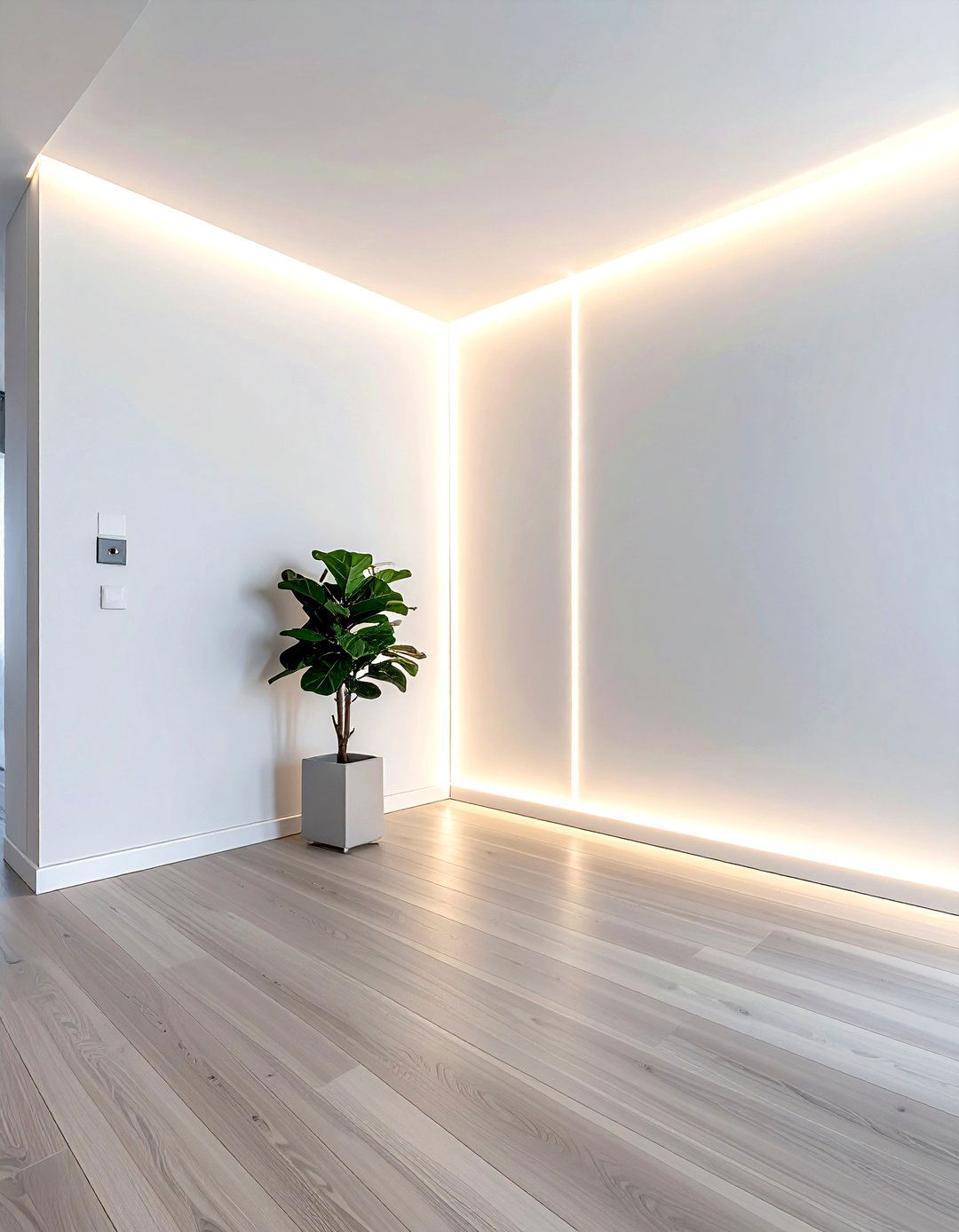 Corner led strip lights - 30 living room led strip lights ideas