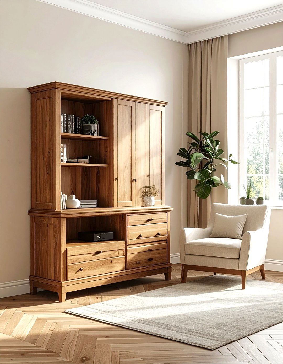 Corner media cabinet - 30 living room media cabinet ideas