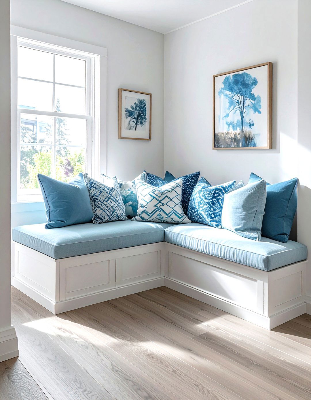 Corner nook bench - 30 living room bench seat ideas