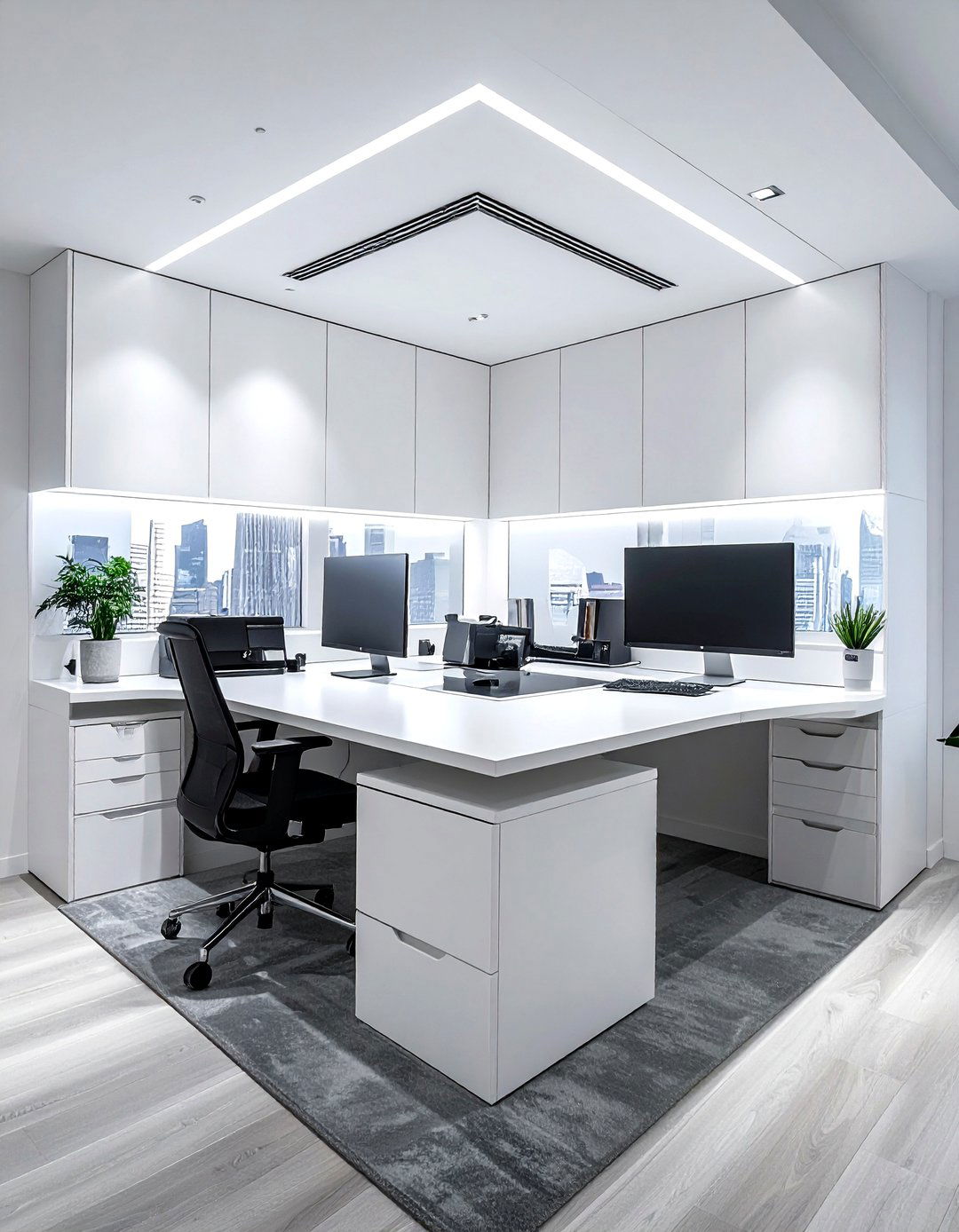 Corner office desk - 30 home office decor ideas