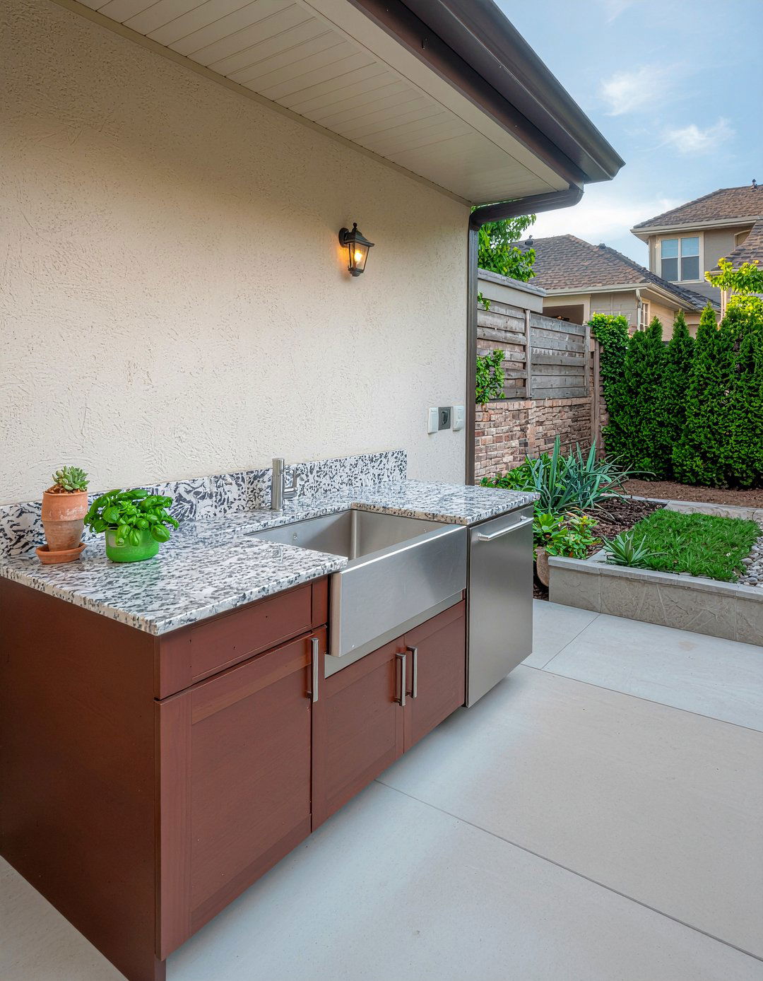 Corner outdoor sink - 30 outdoor kitchen sink ideas