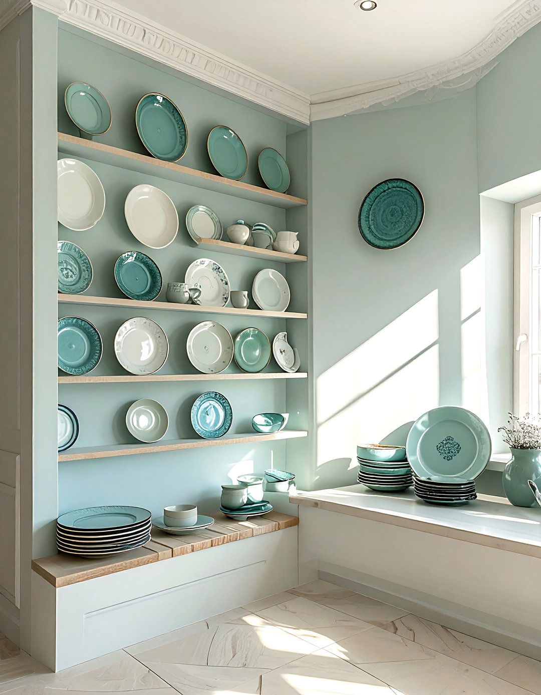 Corner plate display - 30 plate collection display ideas