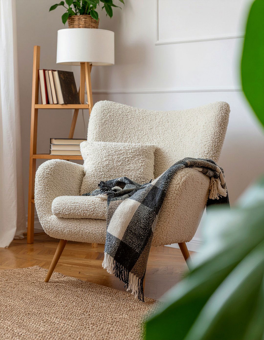 Corner reading chair - 30 living room lounge chair ideas