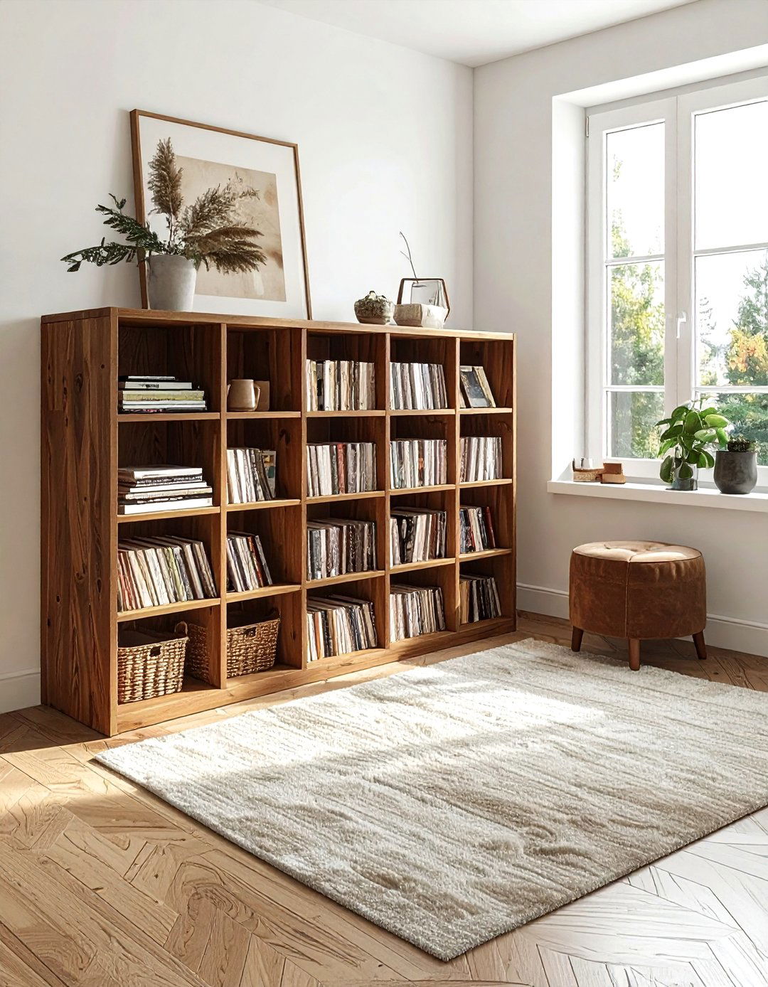 Corner record storage - 30 record collection display ideas