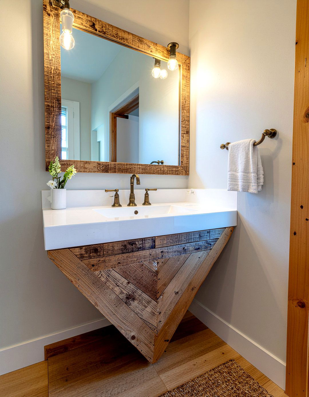 Corner rustic vanity - 30 rustic bathroom vanity ideas