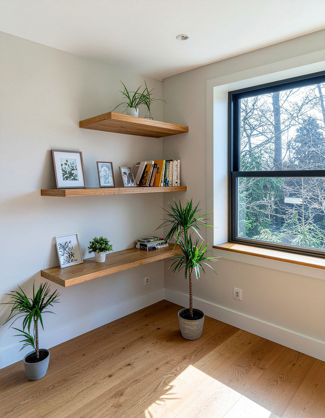 Corner shelving - 30 living room shelving ideas