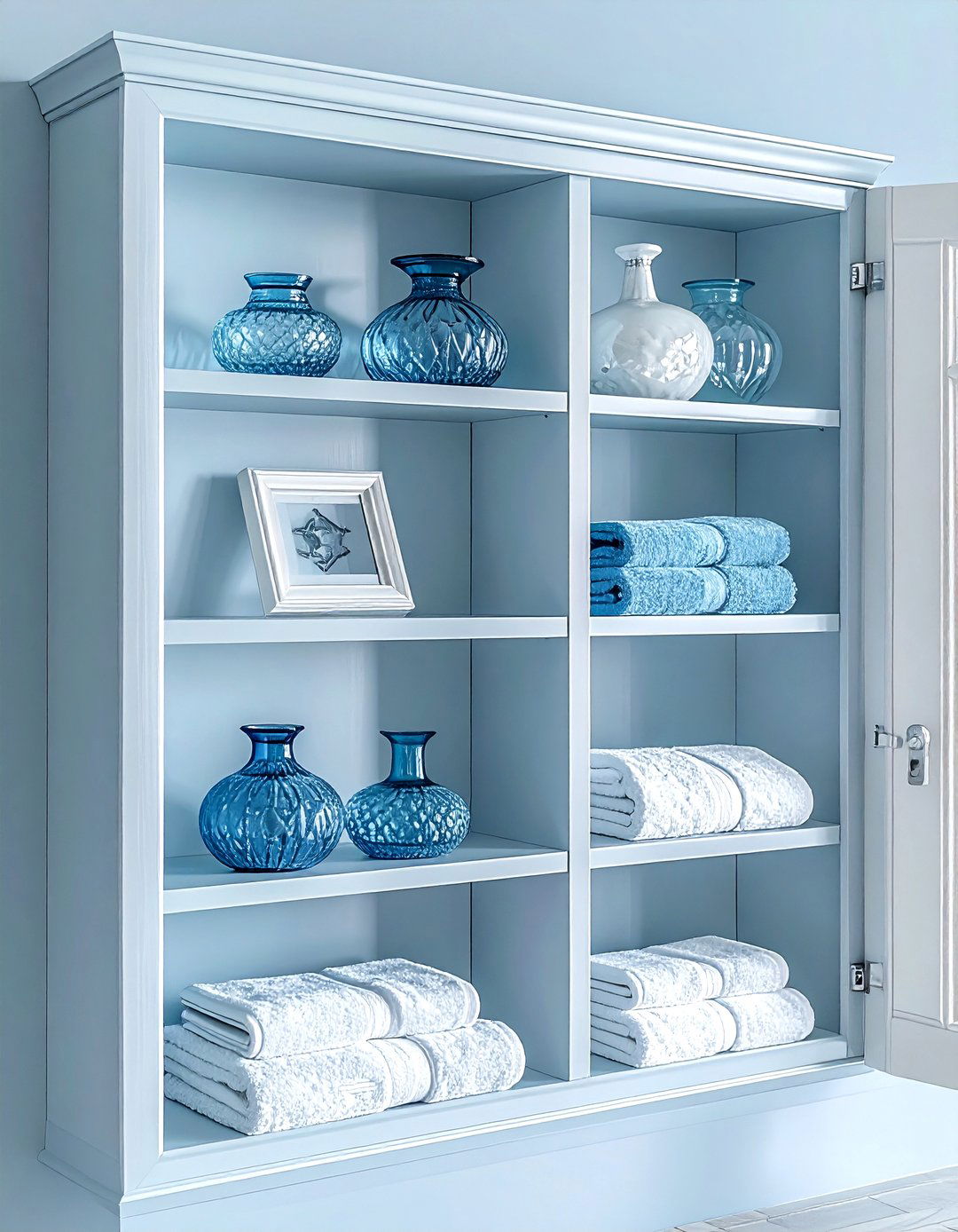 Corner shelving unit - 30 bathroom vertical storage ideas