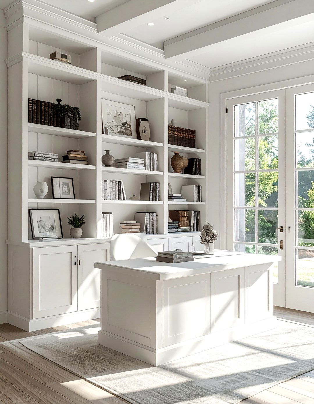 Corner shelving - 30 home office organization ideas