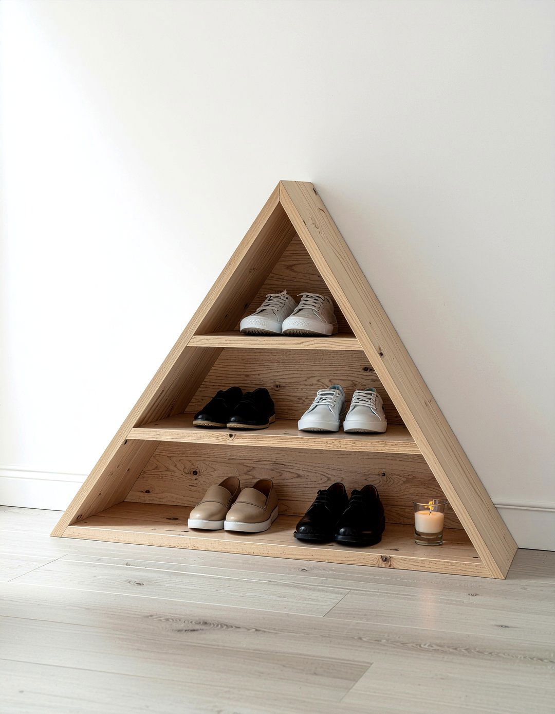 Corner shoe rack - 30 entryway shoe storage ideas