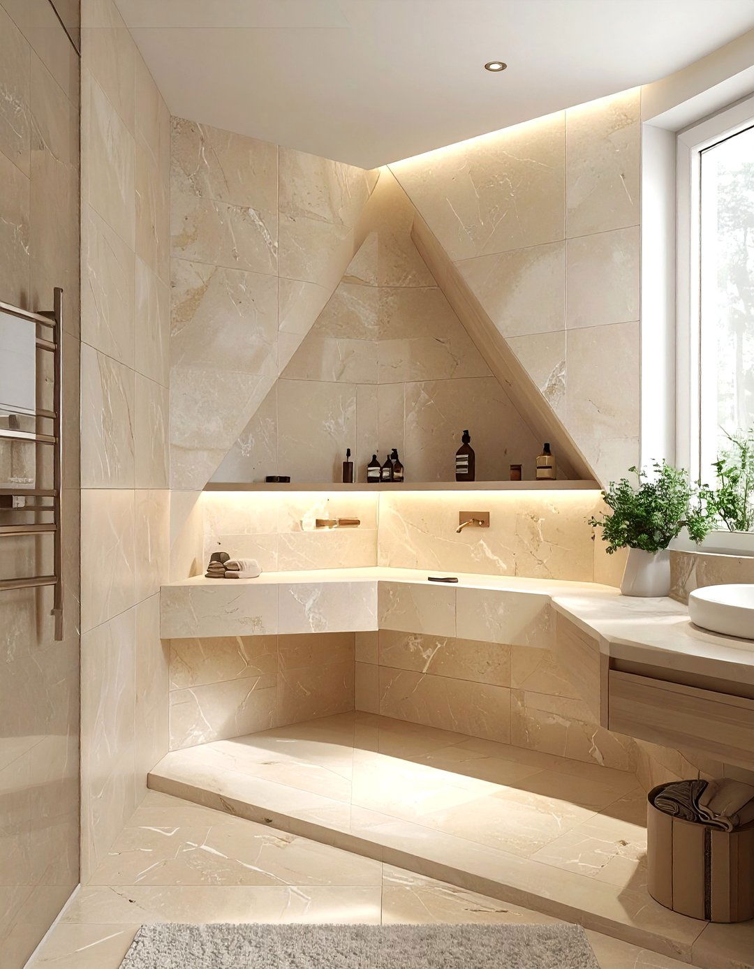 Corner shower niche - 30 tile niche ideas