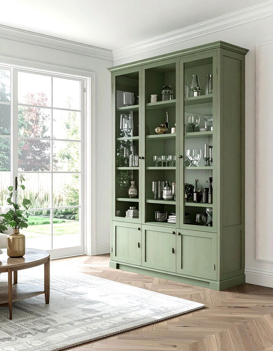 Corner storage cabinet - 30 living room storage hacks