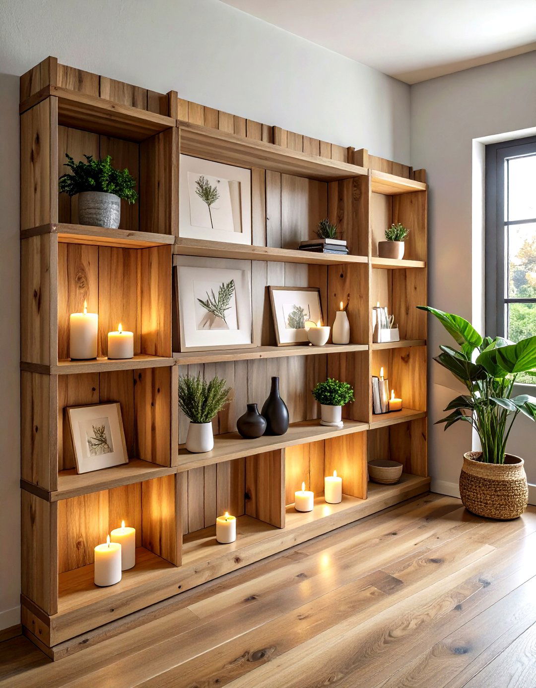 Corner wall shelves - 30 living room wall storage ideas