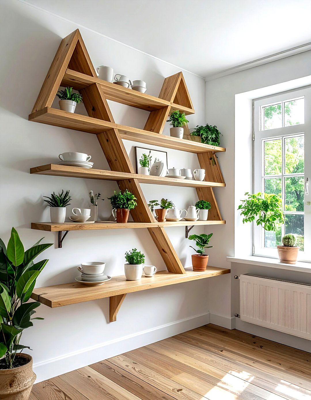 Corner wall shelves dining room - 30 dining room overhead storage ideas