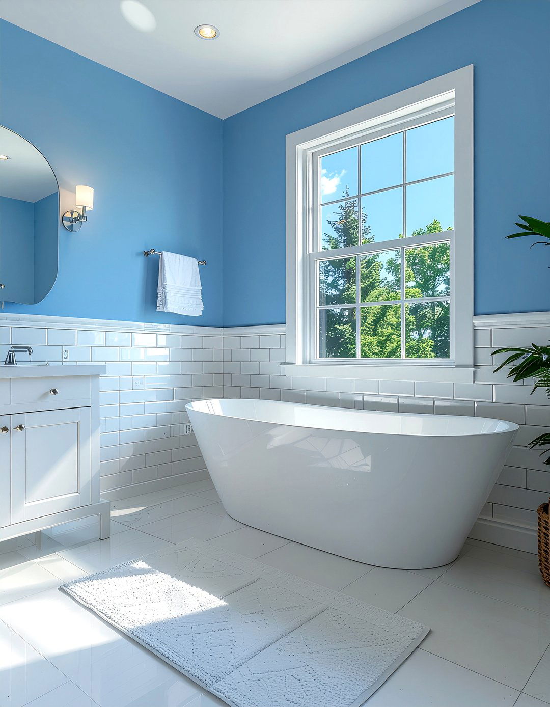 Cornflower blue bathroom - 30 cool blue bathroom ideas