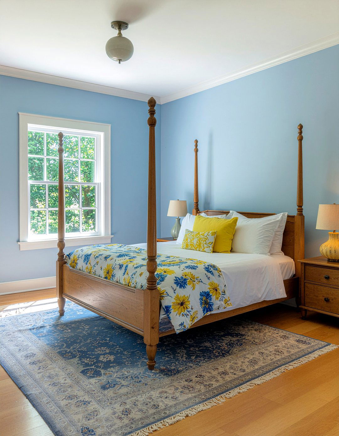 Cornflower blue bedroom - 30 bedroom blue walls