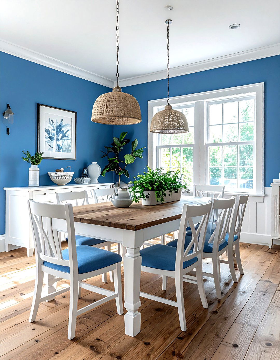 Cornflower blue dining room - 30 blue dining room ideas