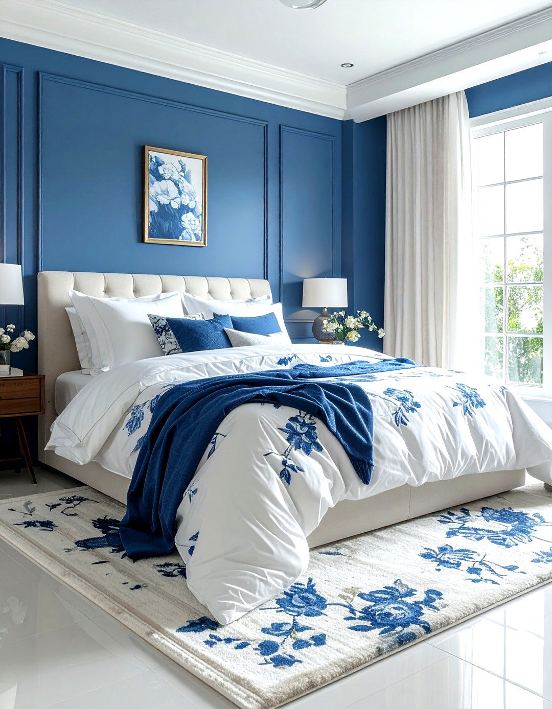 Cornflower blue guest room - 30 modern blue bedroom ideas