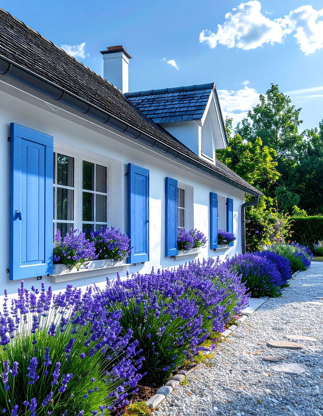 Cornflower blue shutters - 30 blue paint color ideas