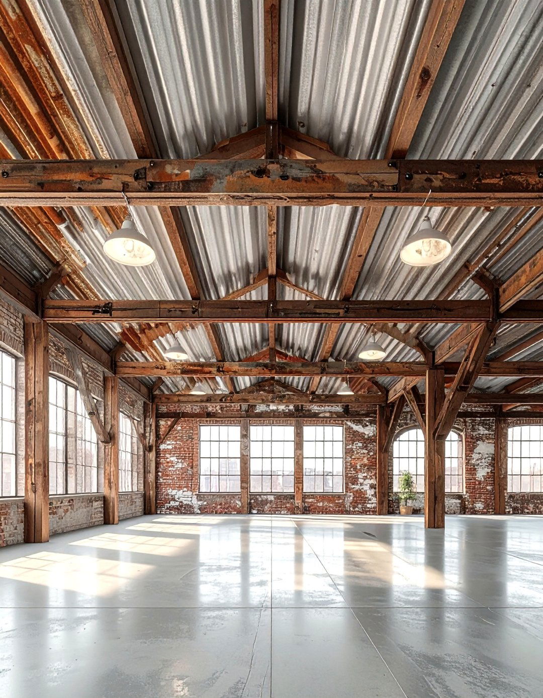 Corrugated metal ceiling - 30 rust decor ideas