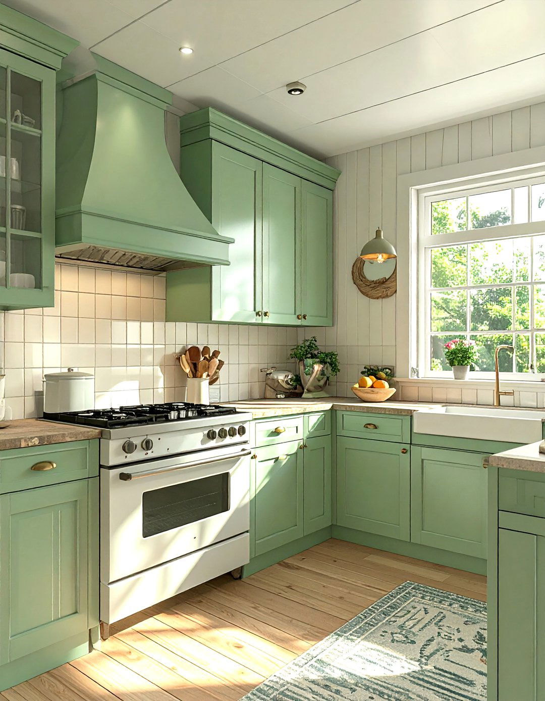 Cottage Kitchen With LG Electric Range - 30 LG kitchen ideas