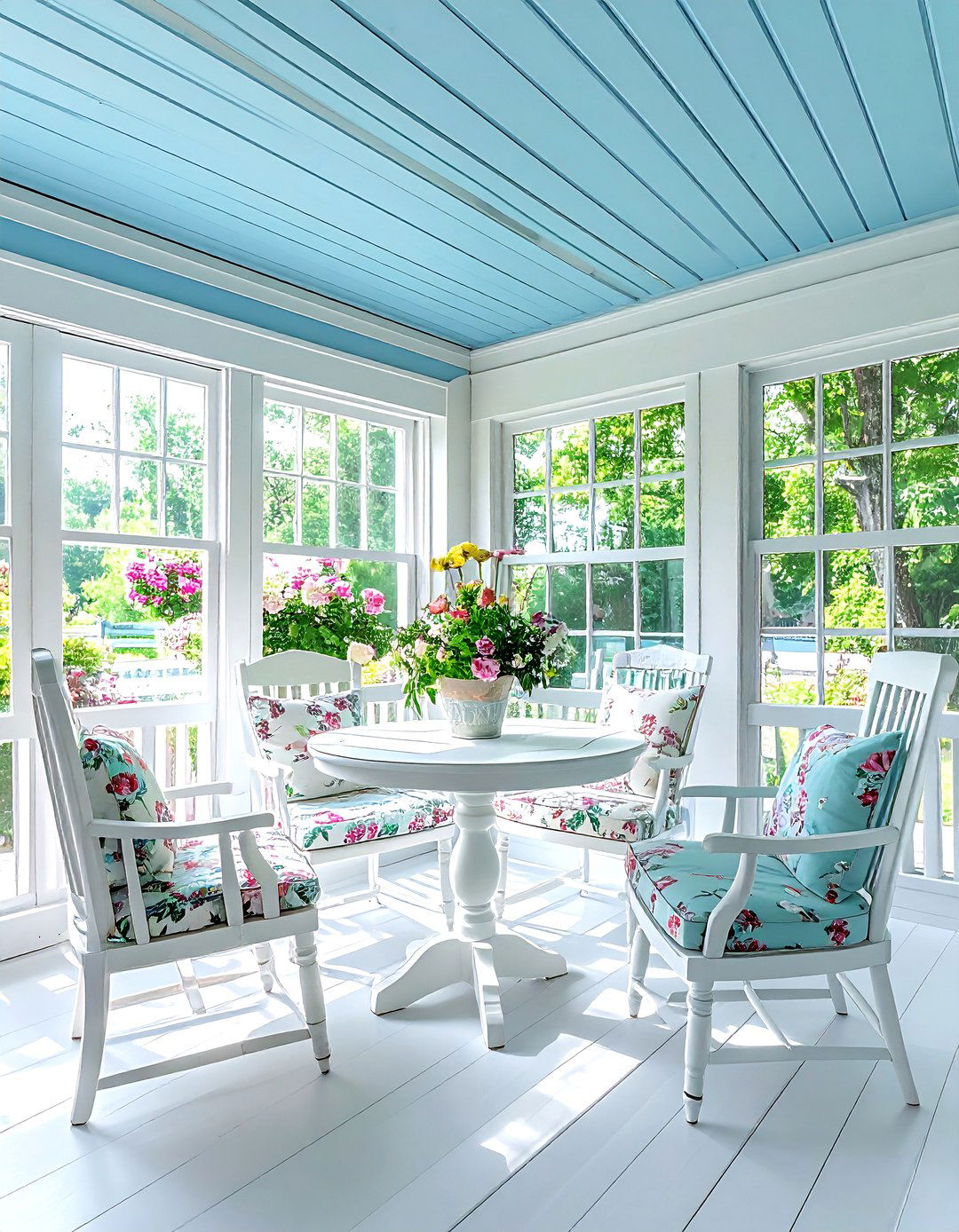 Cottage Style Screened Porch - 30 screened porch dining ideas