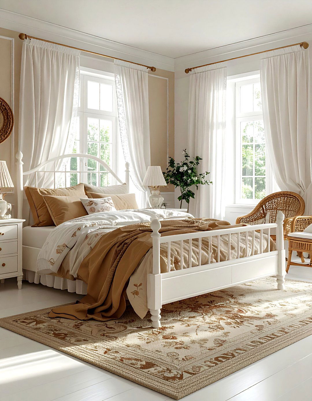 Cottage Tan And White Bedroom - 30 tan and white bedroom ideas