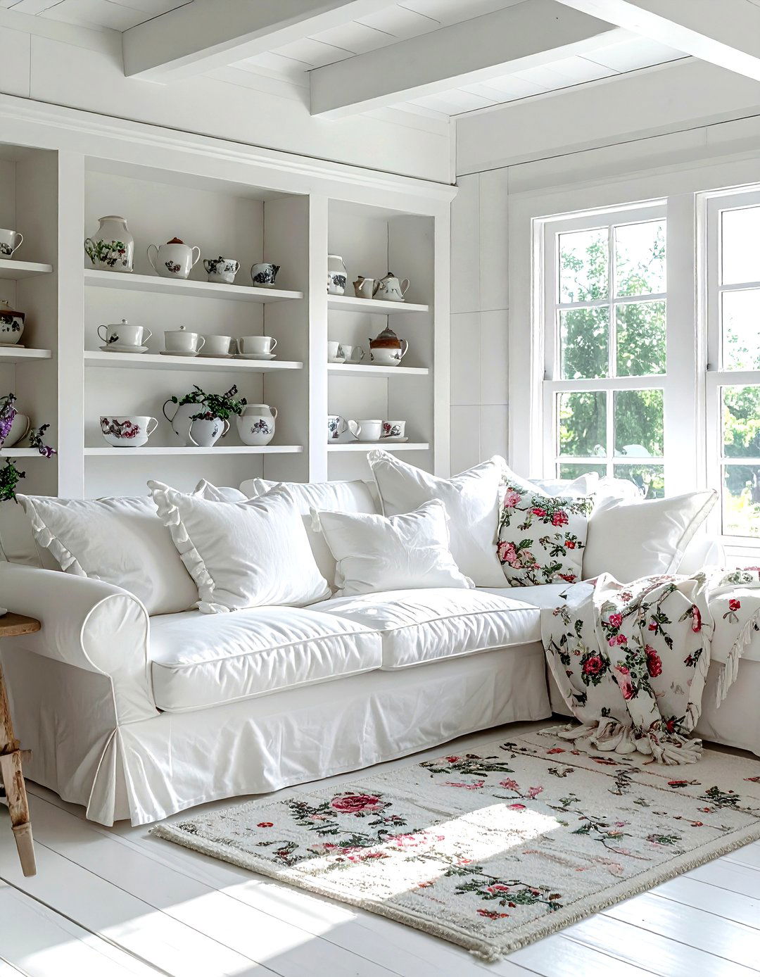 Cottage White Farmhouse Living Room Style - 30 farmhouse white living room ideas