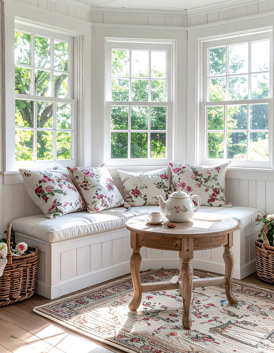 Cottage style nook - 30 built-in banquette kitchen ideas