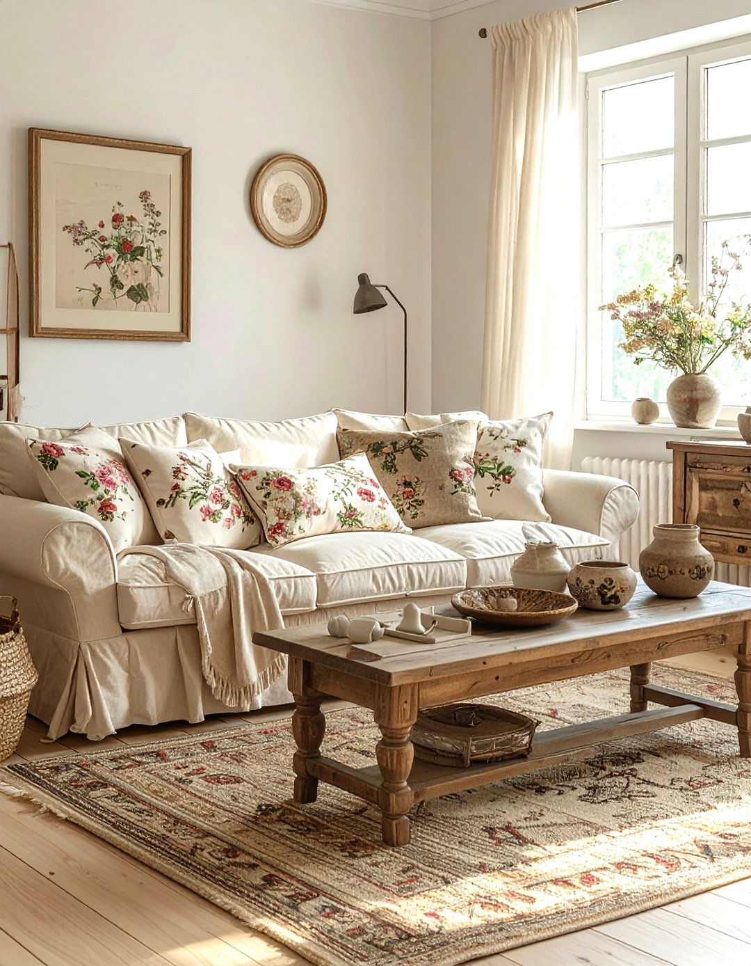 Cottagecore Beige Living Room - 30 farmhouse beige living room ideas