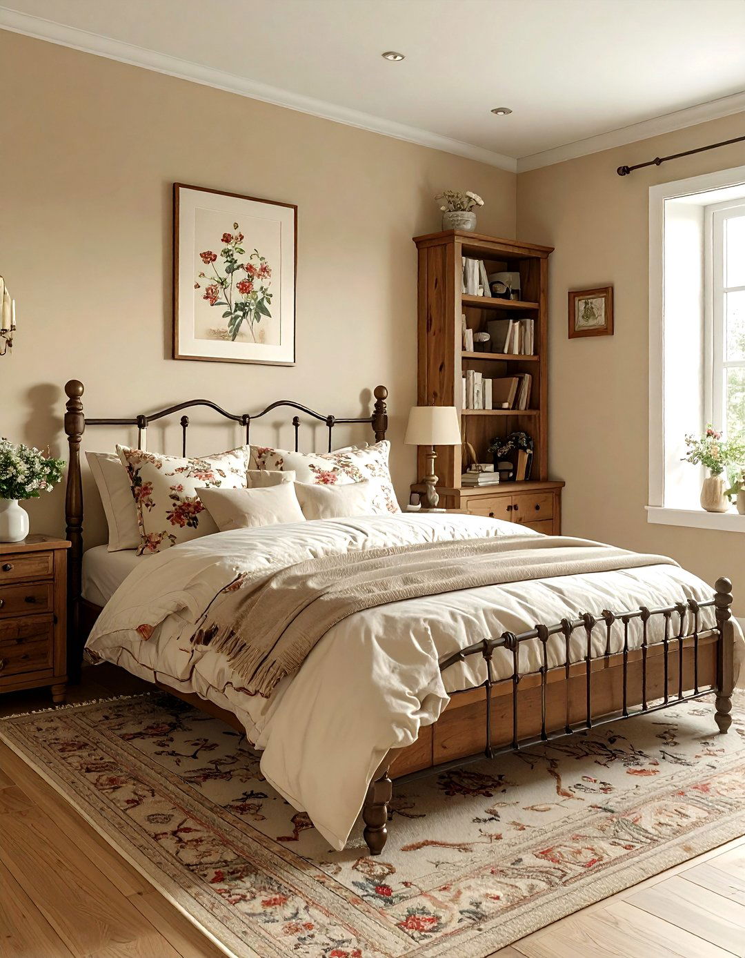 Cottagecore Beige Style Bedroom - 30 rustic beige bedroom ideas