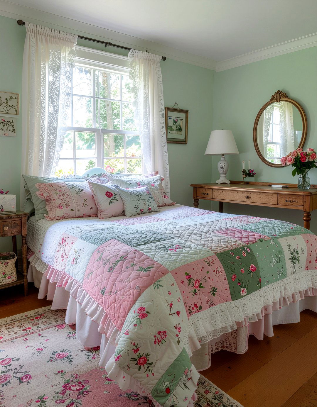 Cottagecore Patchwork Quilt - 30 patchwork bedroom ideas