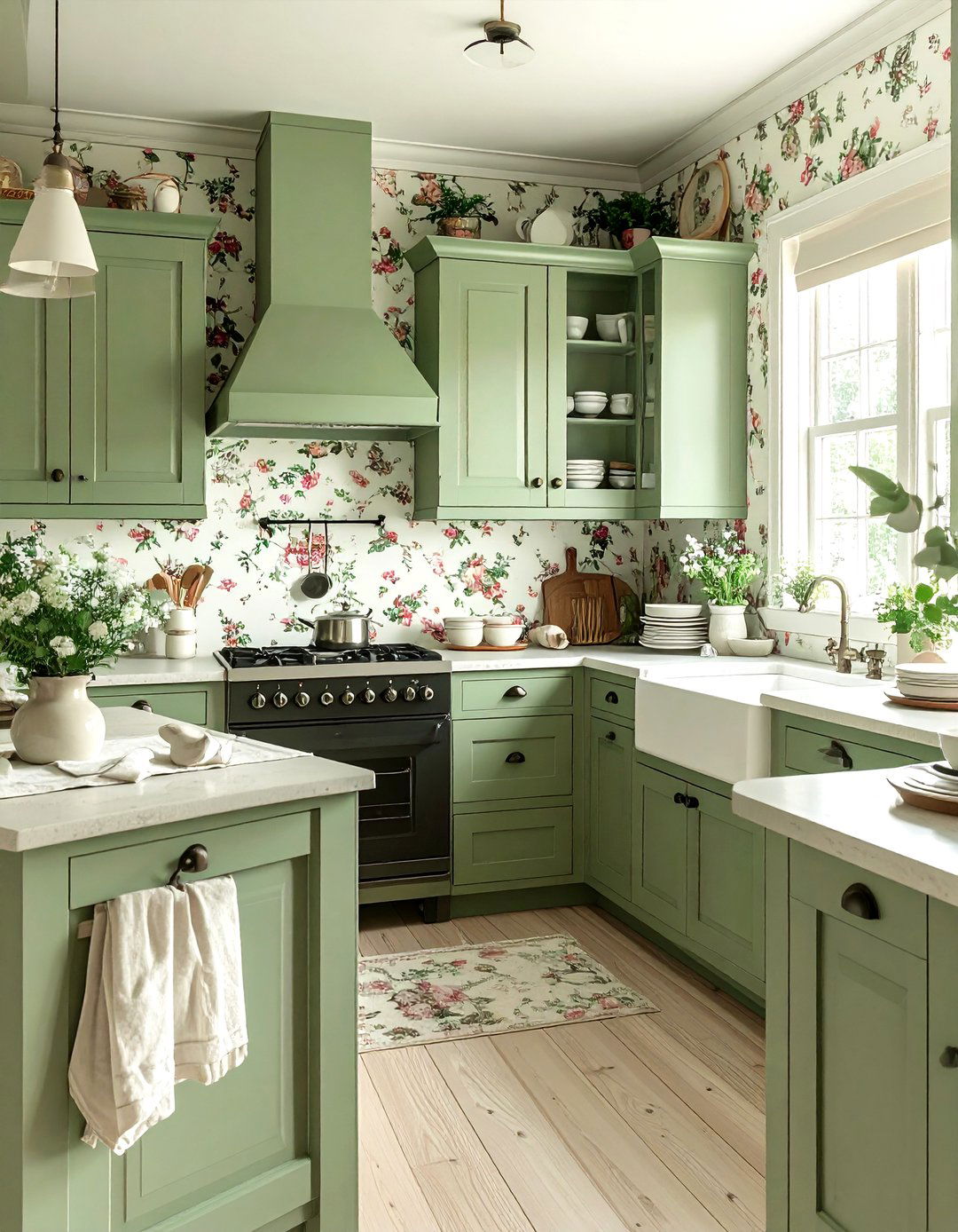 Cottagecore Sage Green Kitchen - 30 sage green kitchen ideas