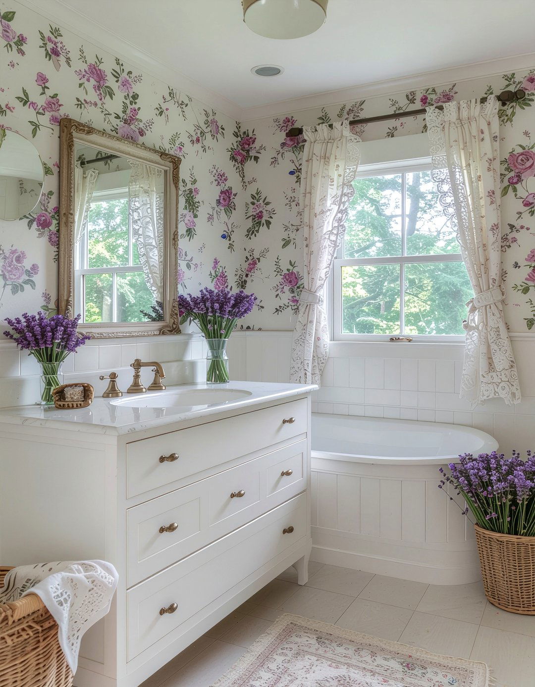 Cottagecore Style Bathroom - 30 cozy bathroom settings