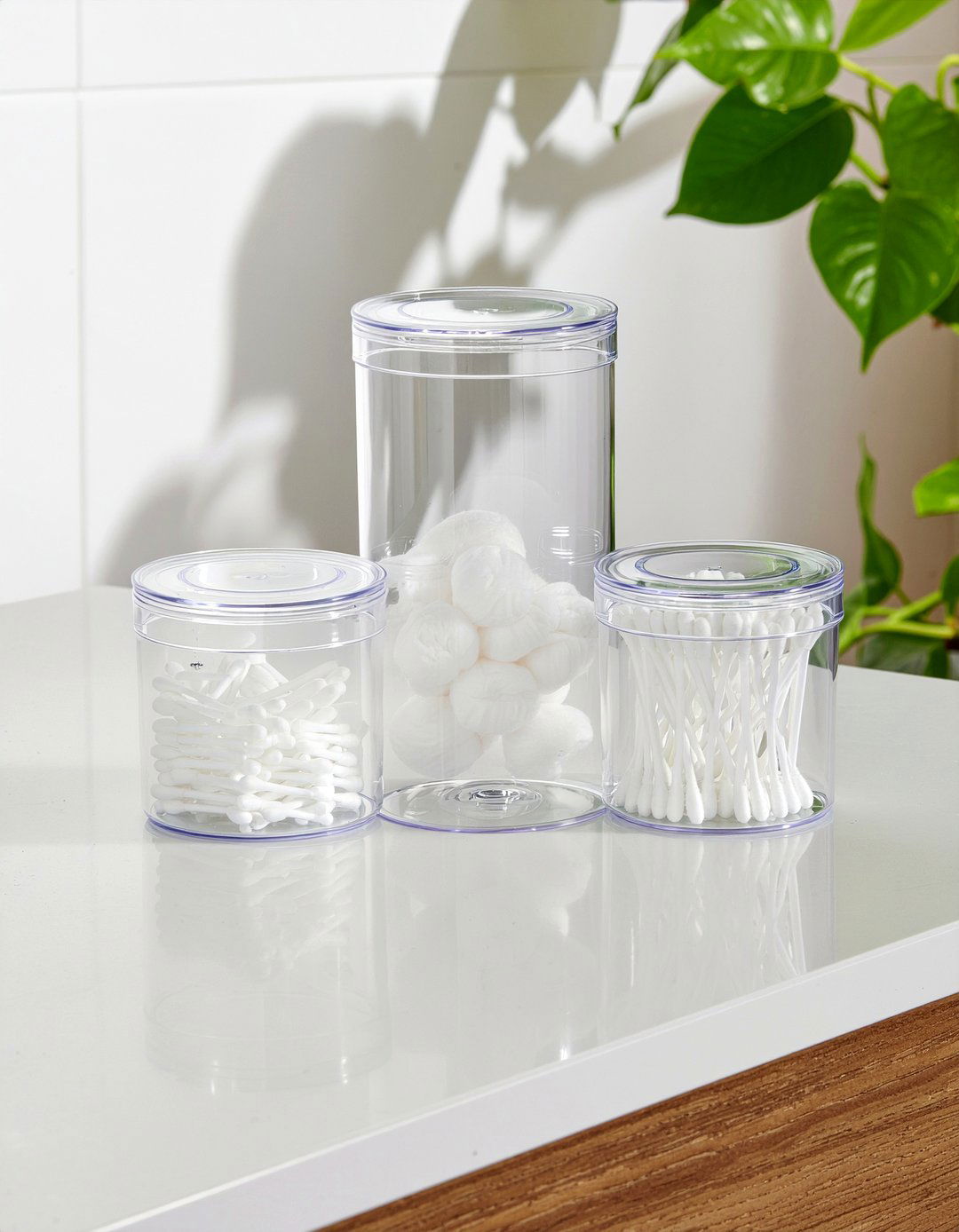 Cotton Ball Swab Holder - 30 bathroom organizer set ideas