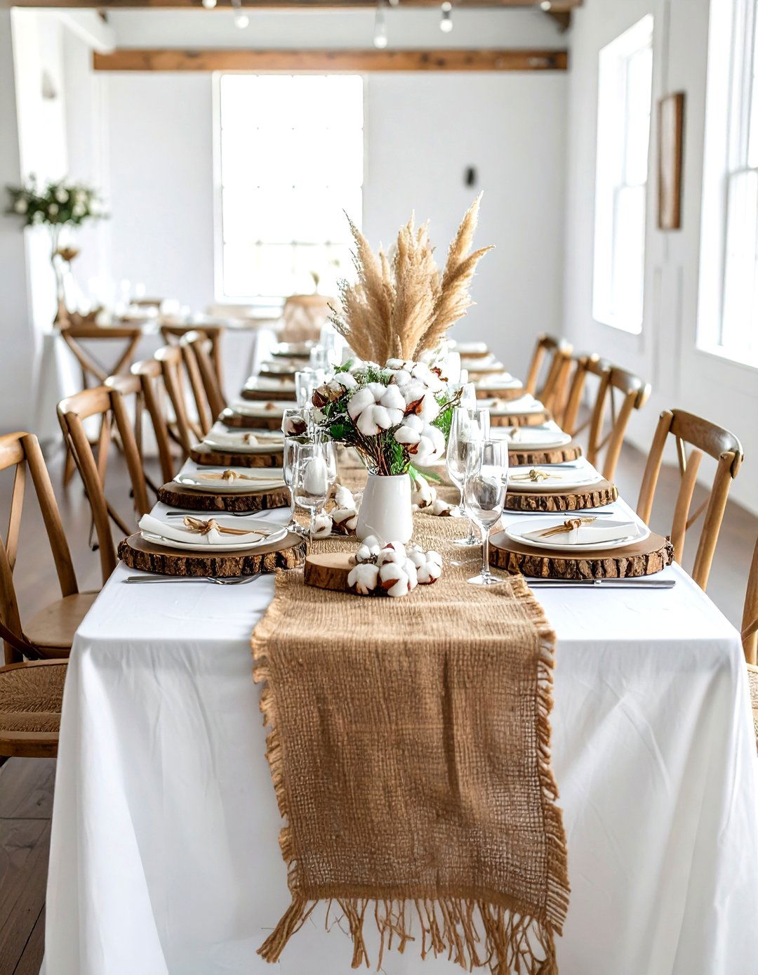 Cotton Burlap Table Decor - 30 cotton decor ideas
