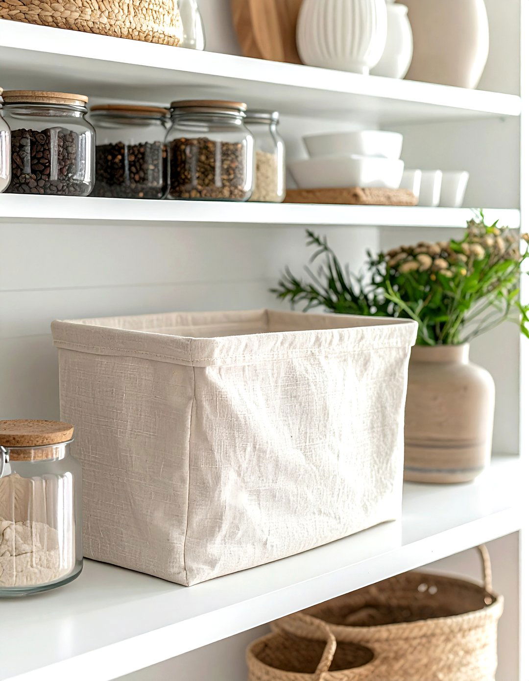 Cotton Canvas Storage Bin - 30 cotton decor ideas
