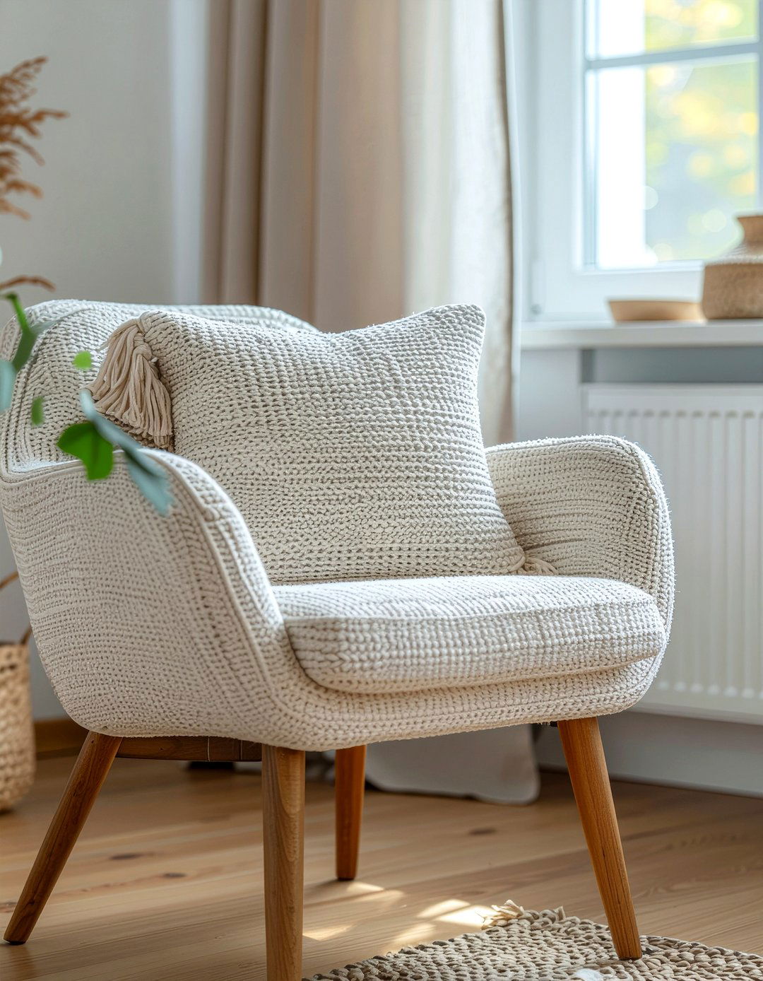 Cotton Fringe Decorative Pillow - 30 cotton living room ideas