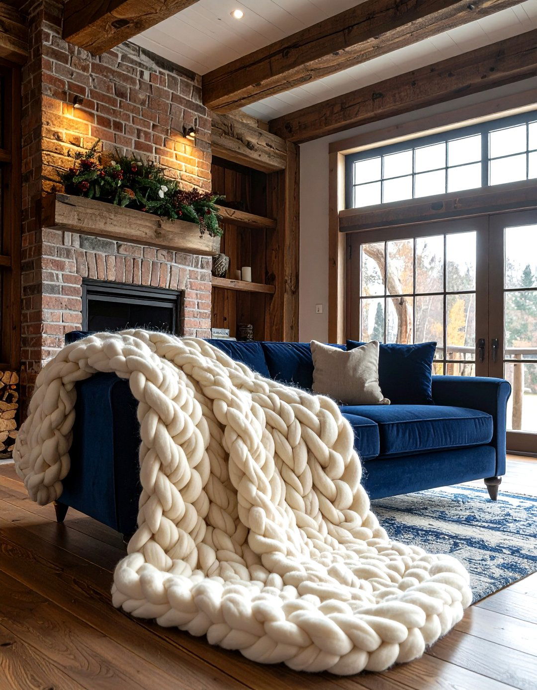 Cotton cable knit blanket - 30 throw blanket ideas